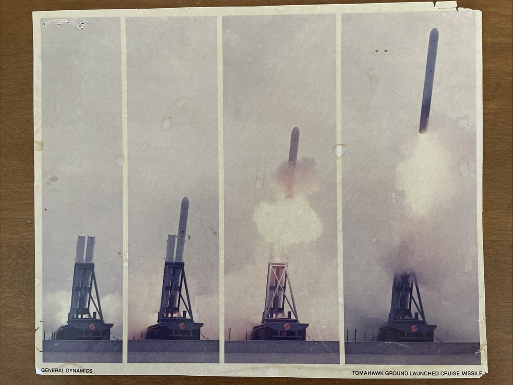 (8) Missile Photos - GLCM & SUB LAUNCH TOMAHAWK, PATRIOT, HARM General Dynamics