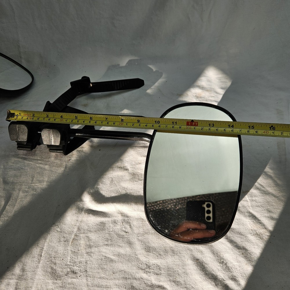 Universal Towing Mirrors Pair Caravan. Elasticated Strap Clip On Fit