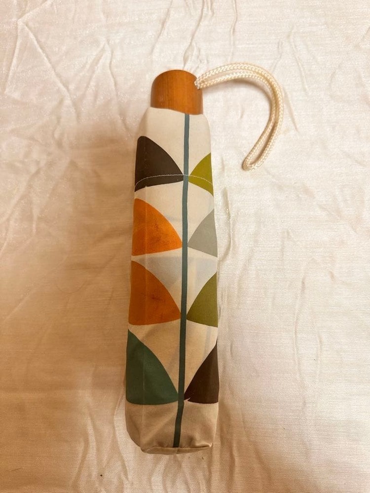 Orla Kiely Folding Umbrella Stem Leaf Pattern Leaves All-Over Pattern Authentic