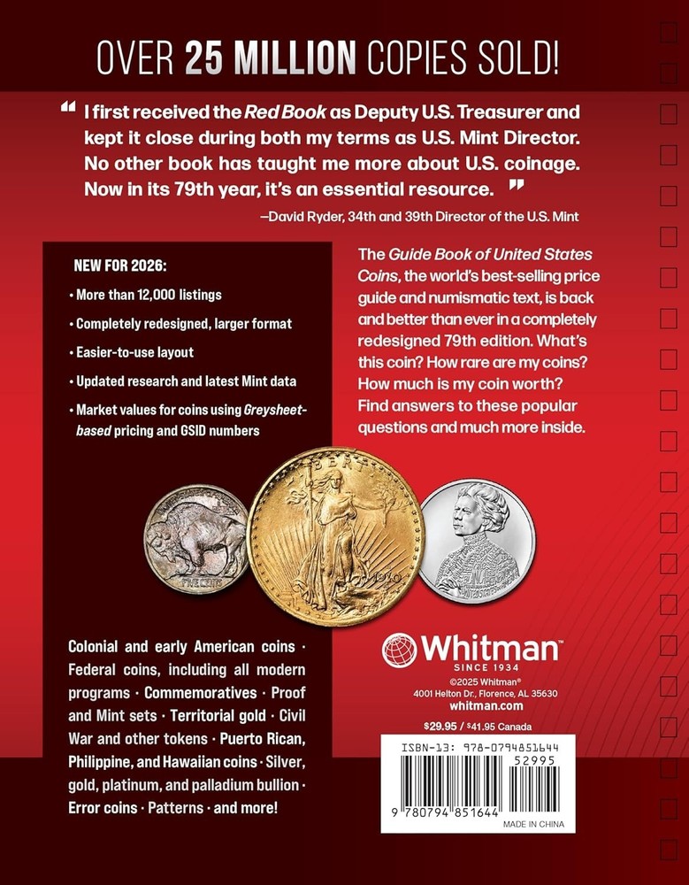 Whitman 2026 Red Book and Blue Book Bundle, Paperback