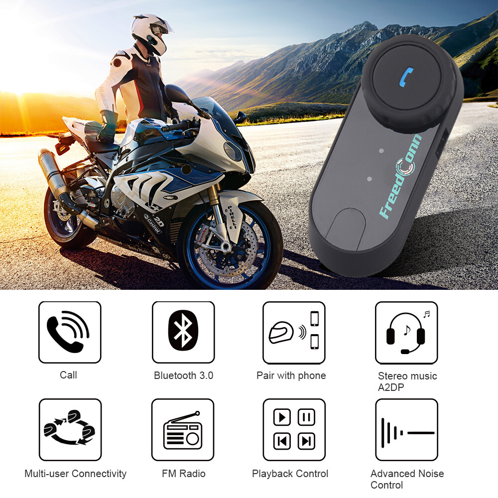 2X TCOM-VB Motorcycle Intercom 2Way Bluetooth Helmet Headset 800M Soft+Hard mic