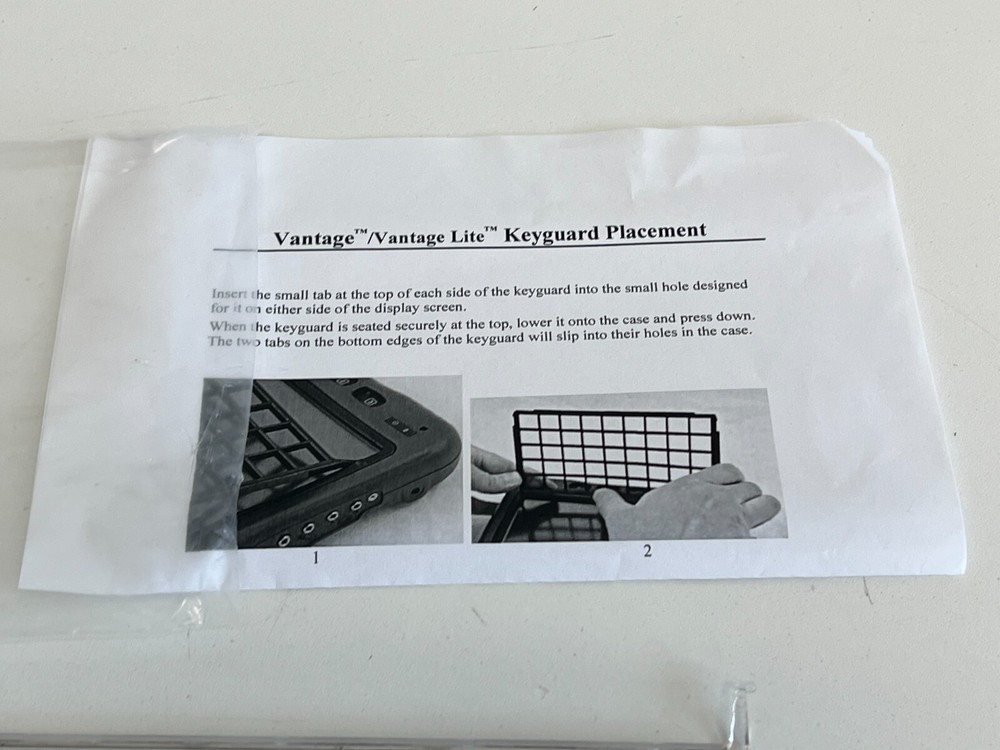 PP33: Prentke Vantage / Vantage Lite Clear KeyGuard Placement