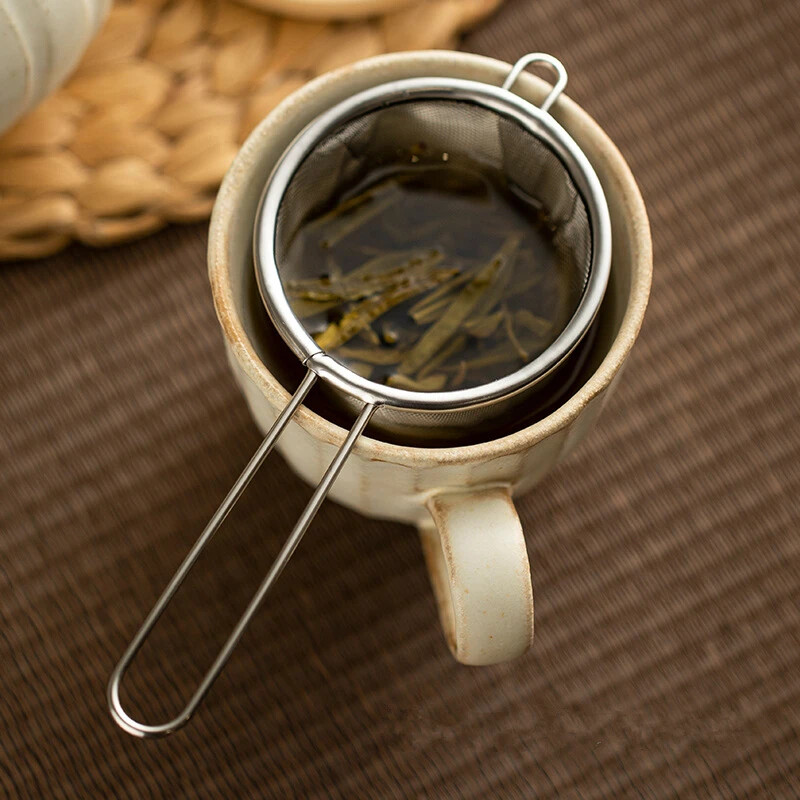 Tea Infuser with Handle Fine Mesh Reusable Tea Leaf Strainer Coffee Flour Filter