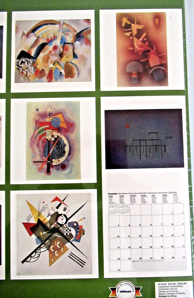 "2012 KANDINSKY CALENDAR" ~ ** MODERN / ABSTRACT / EXPRESSIONISM **#26 RARE!!