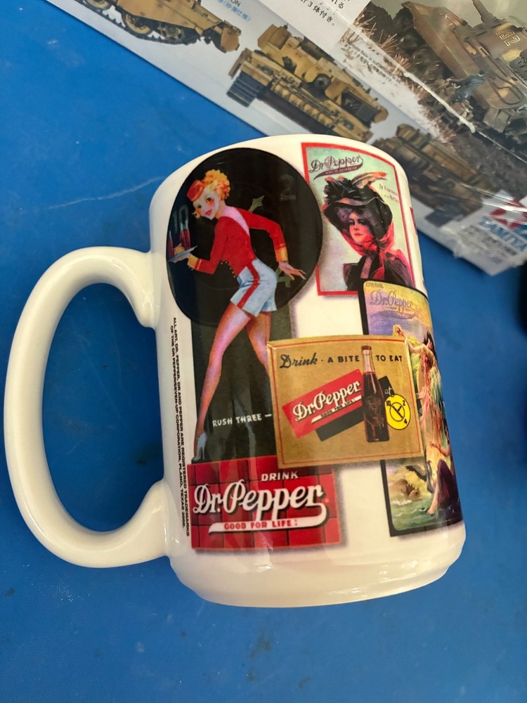 DR.PEPPER ADVERTISING WHITE COFFEE CUP