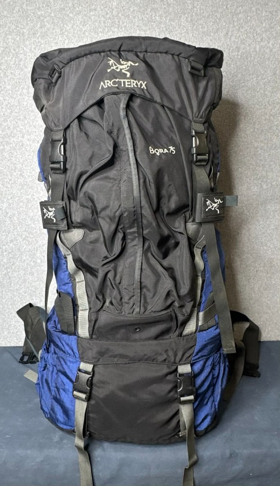 Arc'teryx Bora 75 Backpack Hiking Camping Internal Frame Black Blue Large Pack