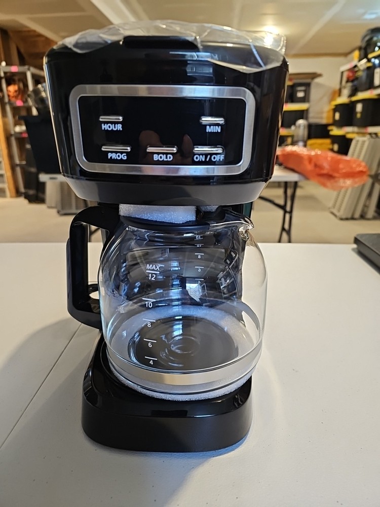 Coffee Maker, New, Open Box Mainstays 12 Cup Programmable