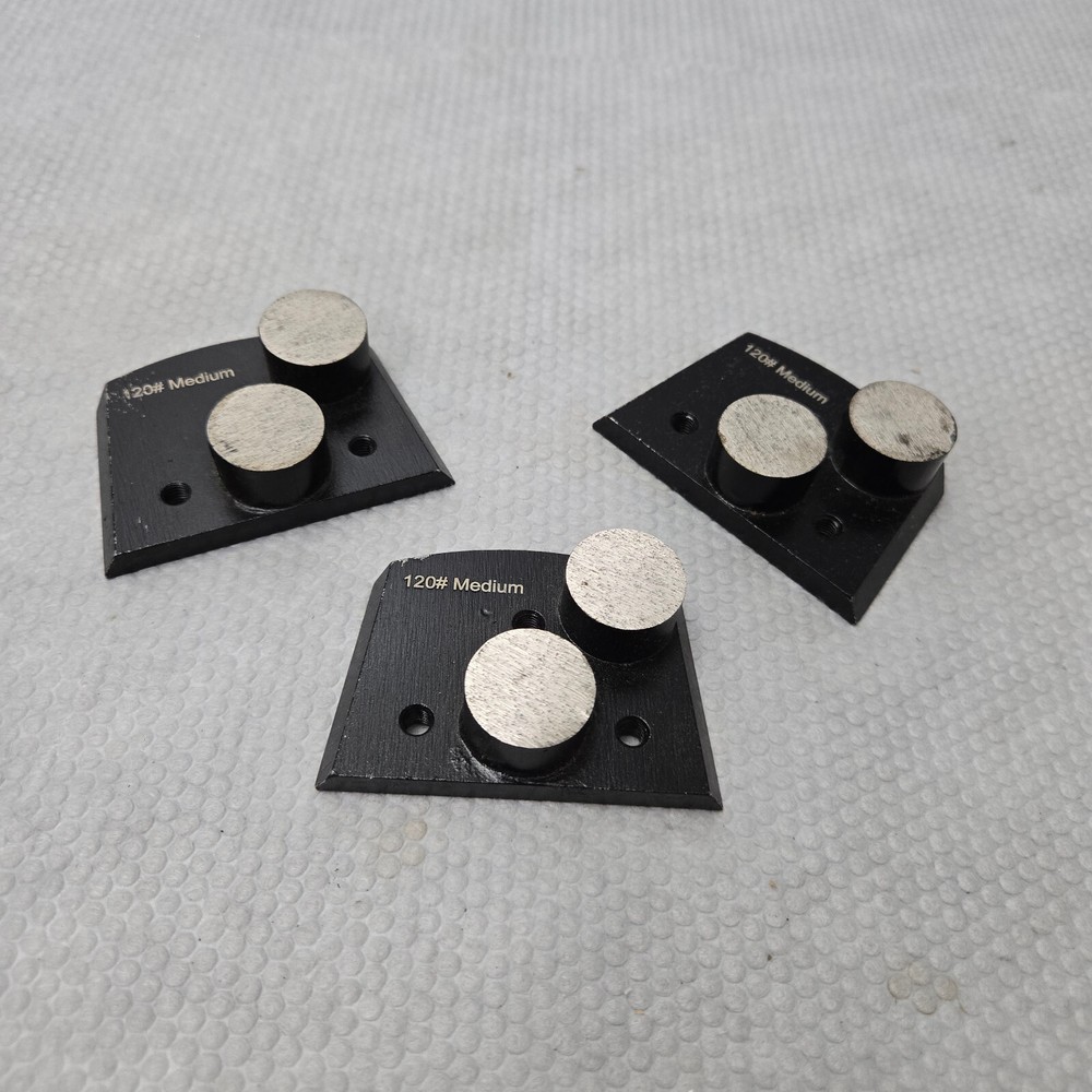 3-Pack: Trapezoid Round 2 Segments Diamond Grinding Polishing 120# Medium