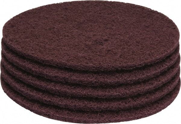 5 Pack PRO SOURCE Maroon Extra Heavy Duty Floor Stripping Pads: 17" Diameter