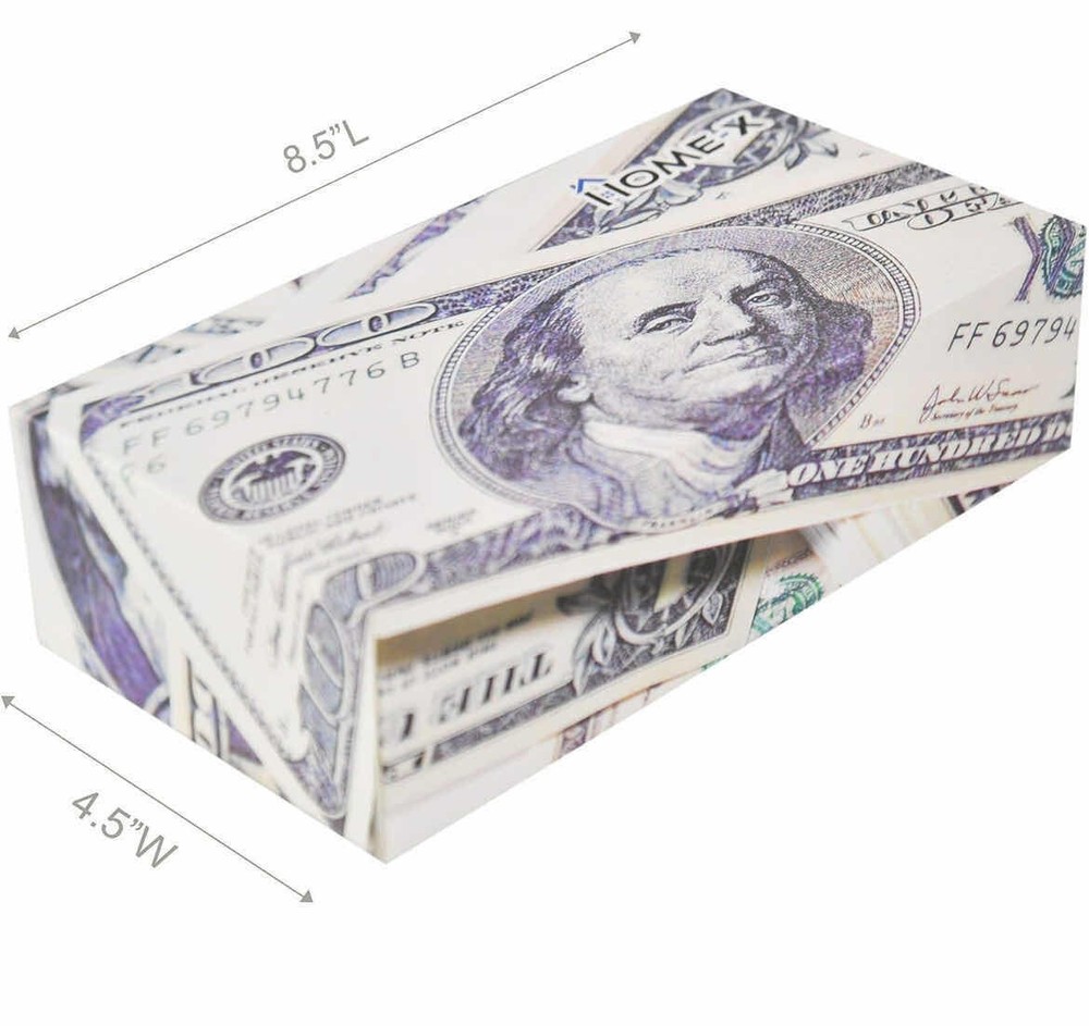 $20 NEW $100 BILL TISSUE TISSUES 100 2PLY SHEETS BOX GAG GIFT FRANKLIN