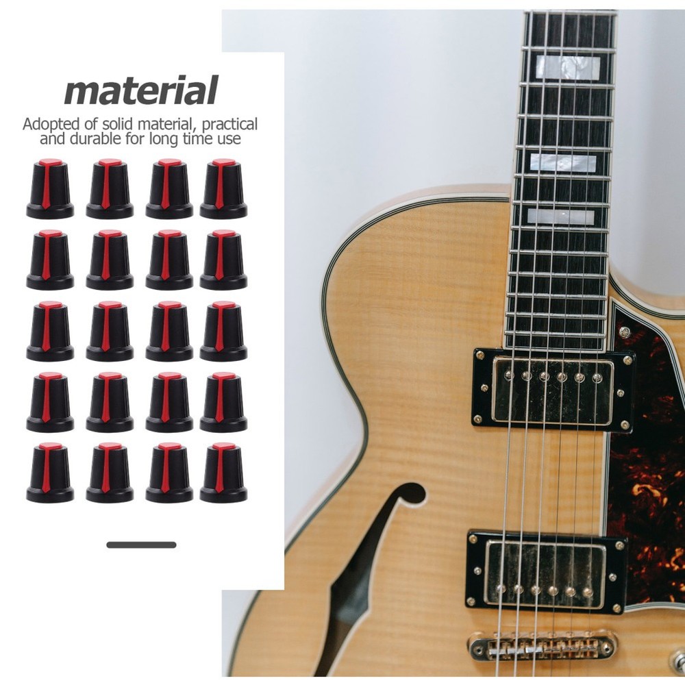 50 Pcs Volume Tone Control Knobs Caps Electric Guitar Replacement Potentiometer