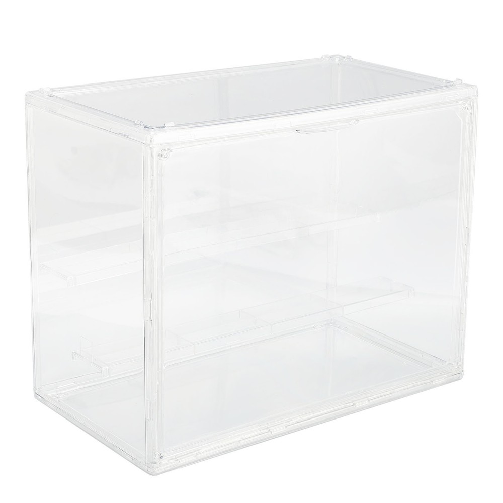 Clear Display Case for Miniature Figures PET Stackable Display Box with Magnetic