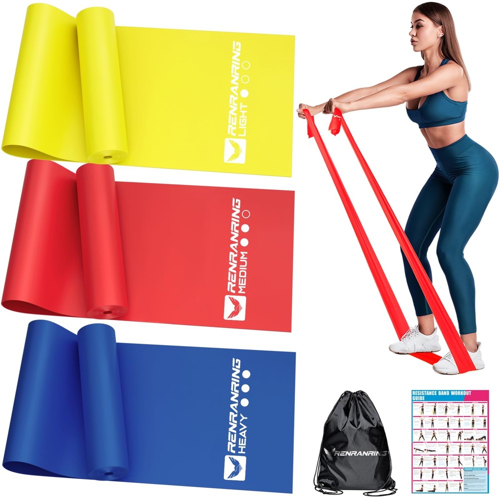 Resistance Bands for Working Out, Exercise 4.9FT, 1-Yellow,Red,Blue