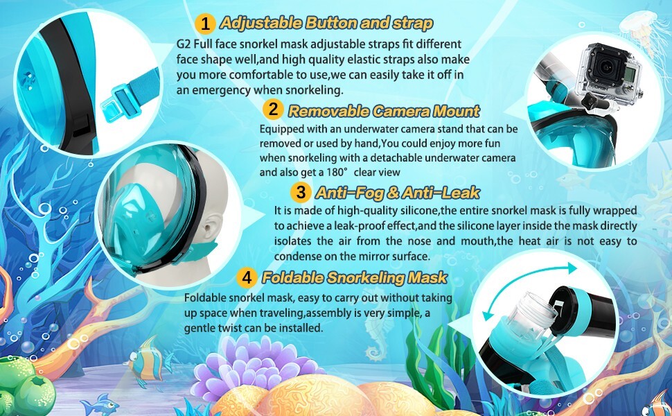 Greatever G2 Full Face Snorkel Mask S/M