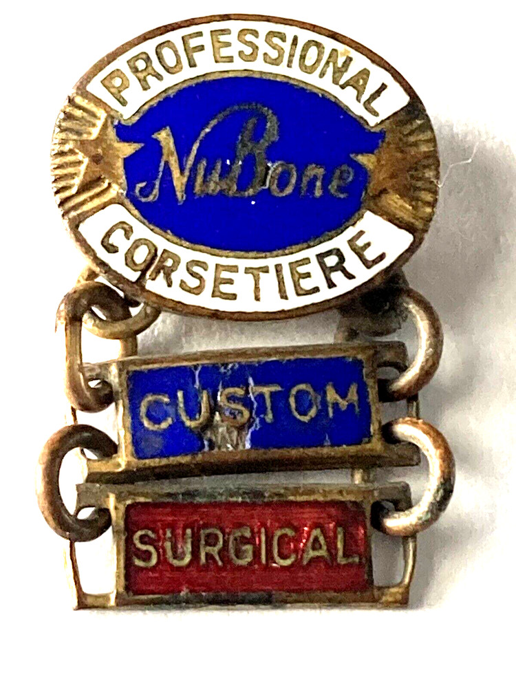 Vintage Nubone Professional Corsetiere Custom Surgical Lapel Pin