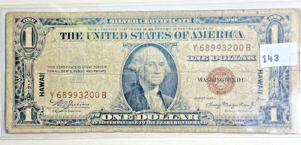 $1 Hawaii 1935A Silver Certificate