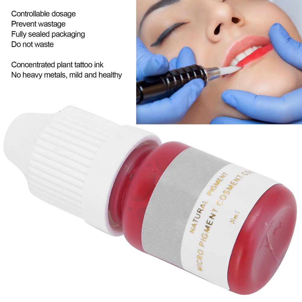 (Rose Red )Fast Coloring Lip Tattoo Ink Practice Microblading Pigment Access