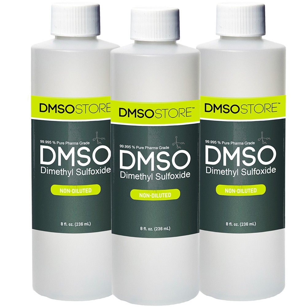 DMSO 8 oz. 3 Bottle Special Non-diluted 99.995% Low odor Dimethyl Sulfoxide