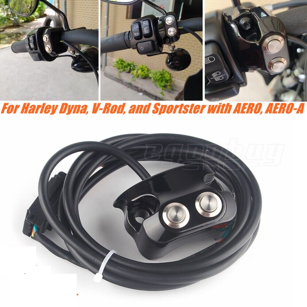 1" Handlebar Mounted Air Ride Switch Controller 3 Wire For Harley Dyna V-Rod