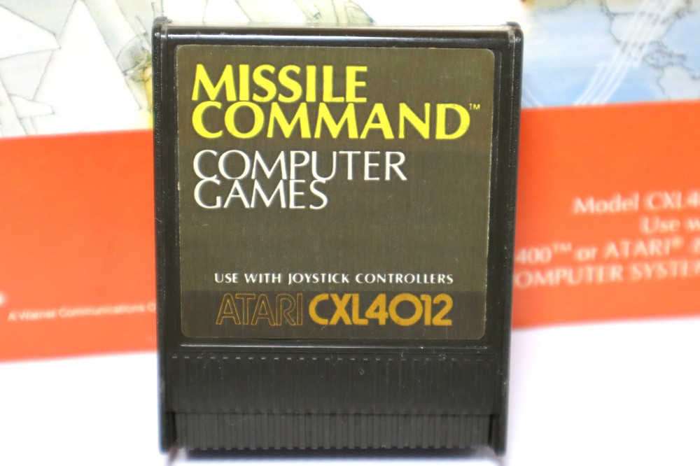 Atari 400/800 Computer Missile Command Cartridge EXIB CXL4012 Big Box w/Manual