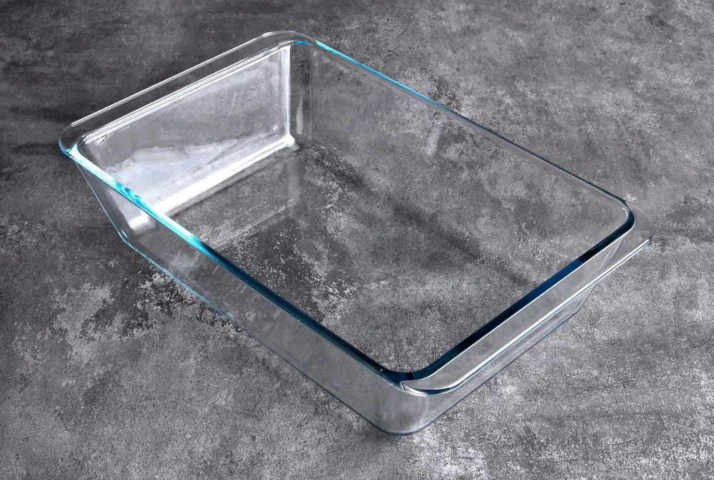 Deep Clear Glass Baking Dish, Rectangular Tempered Glass Baking Pan the Largest