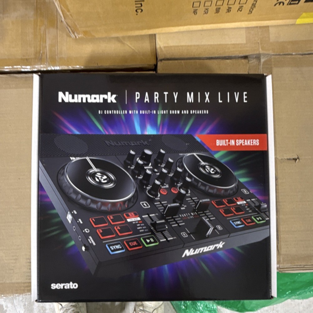 Numark Party Mix Live Double Deck Controller Built-in Speakers Light Show USB