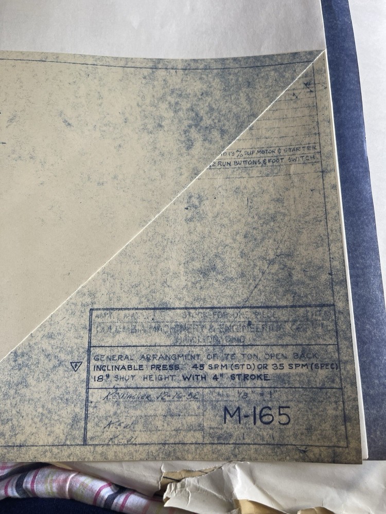 Colombia Machinery & Engineering Corp. Operating Instructions /Maintenance DATA