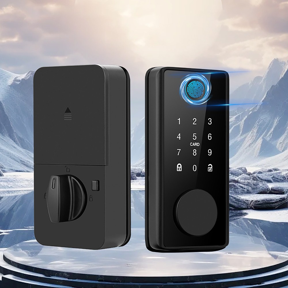 Handle APP Electronic Digital Door Lock Fingerprint Passwords Card Key Security