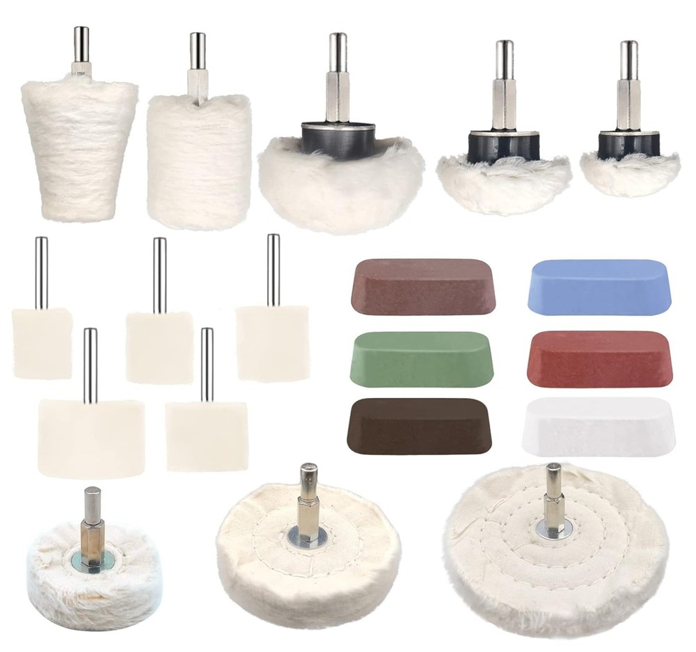 Professional Buffing Pad Set with Polishing Compound