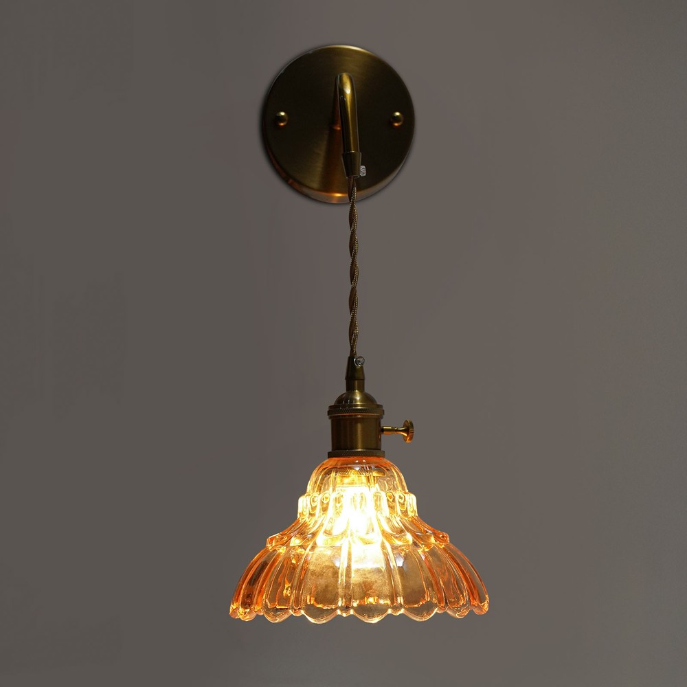 2pcs Gold Vintage Wall Lamp Indoor Wall-mounted Wall Light Without Light Source