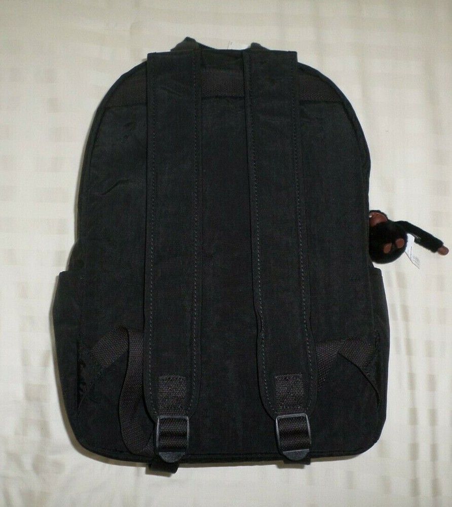 NWT Kipling PIPPIN Large Backpack with Laptop Protection BLACK TONAL KI1361
