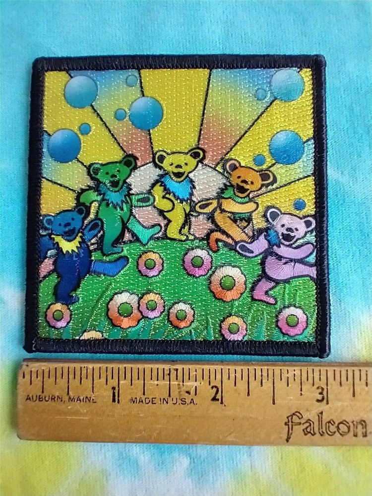 Grateful Dead Utopia Dancing Bears 3 Inch Iron On Patch