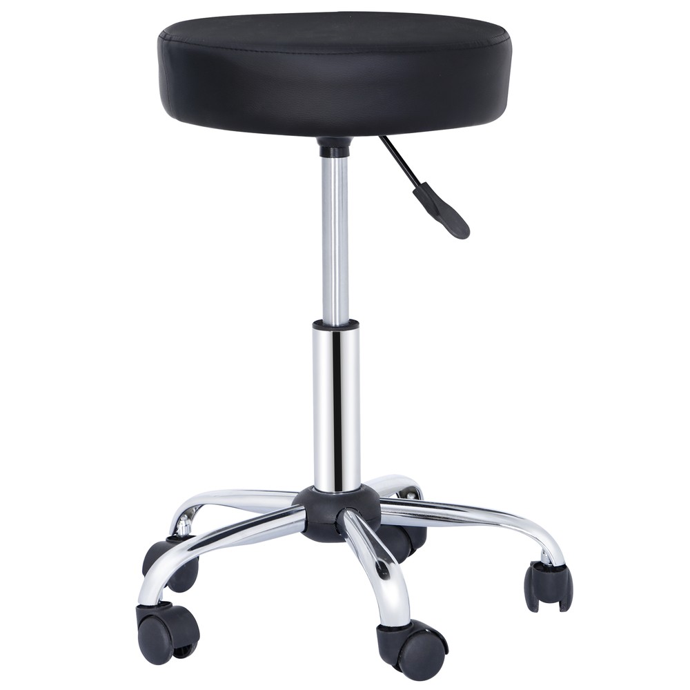 2X Adjustable Height Salon Stool Backless Spa Chairs Massage Stools Swivel Black