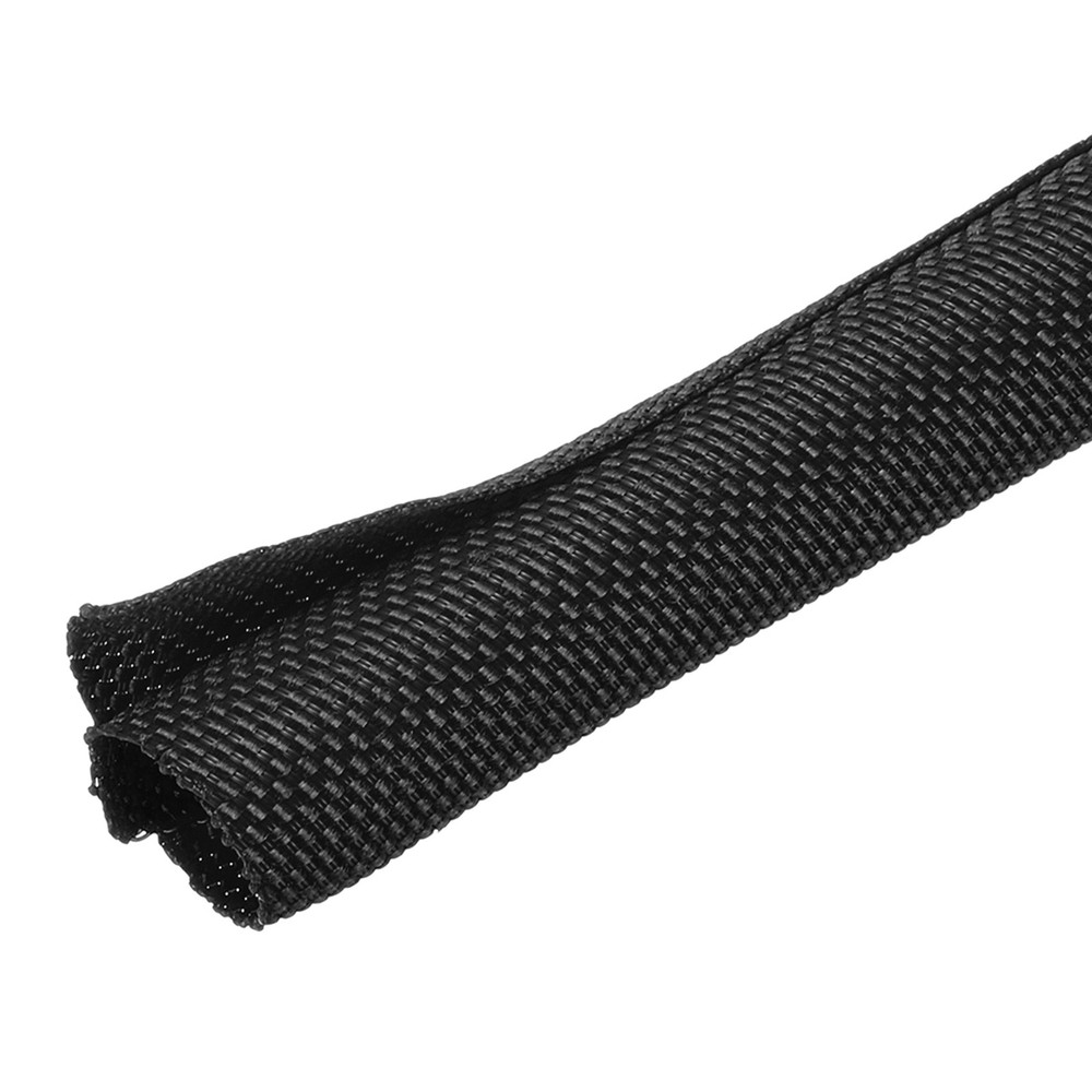 Wire Split Braided Cable Management Sleeve, Black (3/8" - 10 Feet)