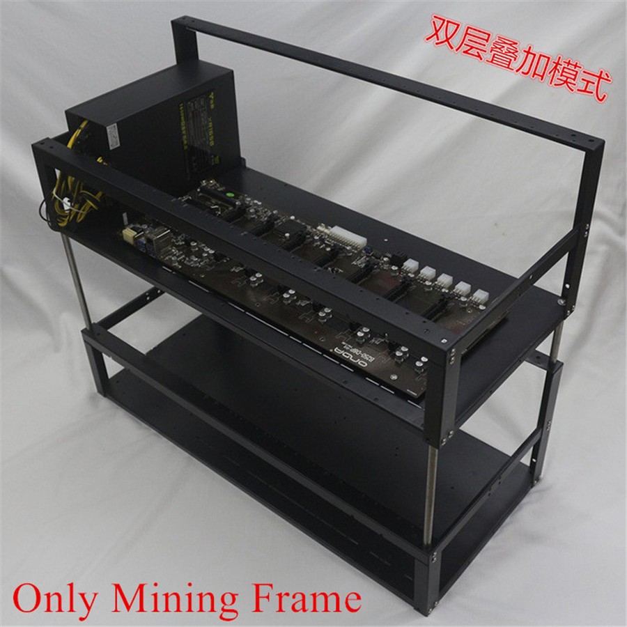 Dual Deck Transfer Mining Rack For 6/8/12 GPU Open-pit Mining Frame Case Bracket