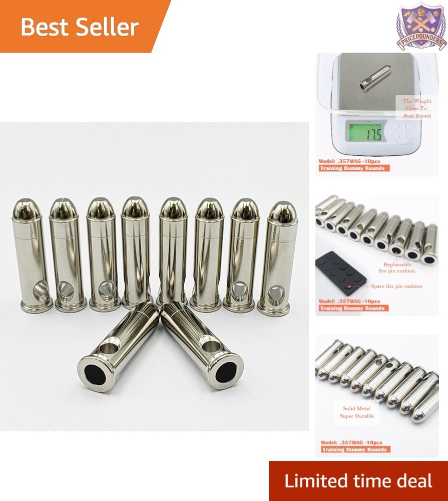 Steel Dummy Rounds 10pcs .357mag Training Cap Practice Dry Fire Reloading