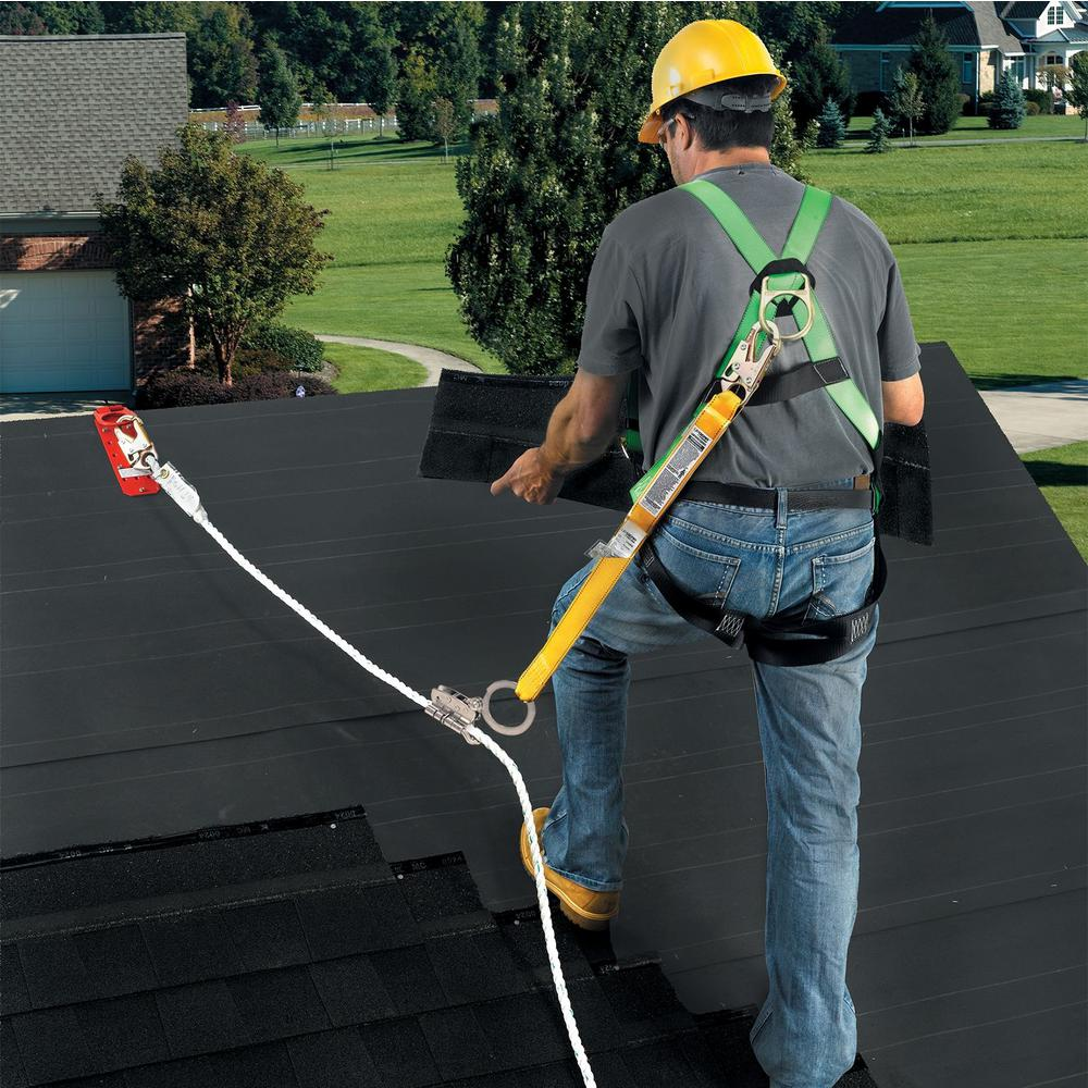 Complete Fall Protection Roofing Safety System Compliance Kit Harness Reusable