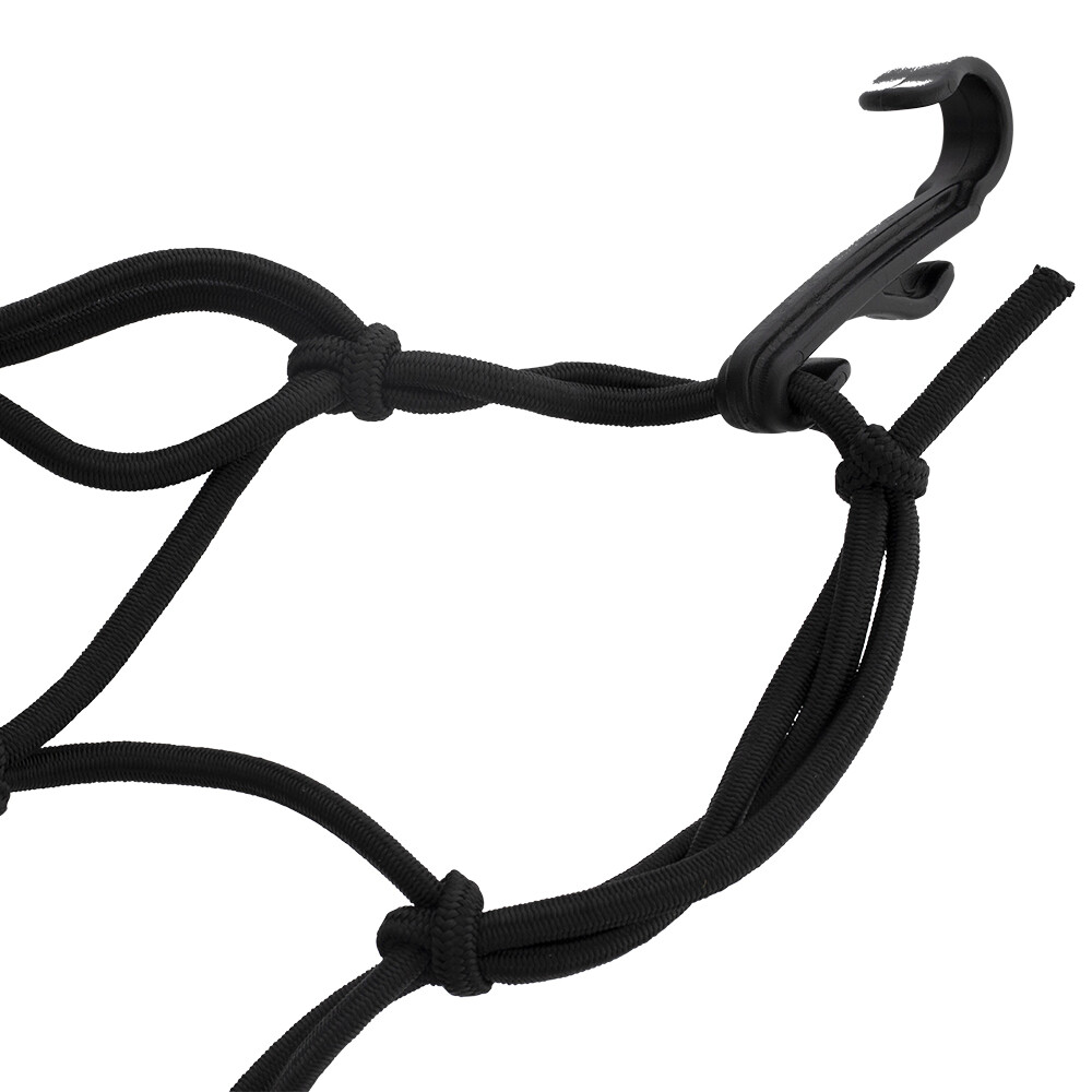 Cargo Net for Bicycle Rear Rack with Plastic Hooks Black