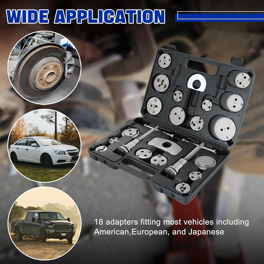 24Pcs Heavy Duty Disc Brake Caliper Tool Set Disc Brake Caliper Compressor Wind