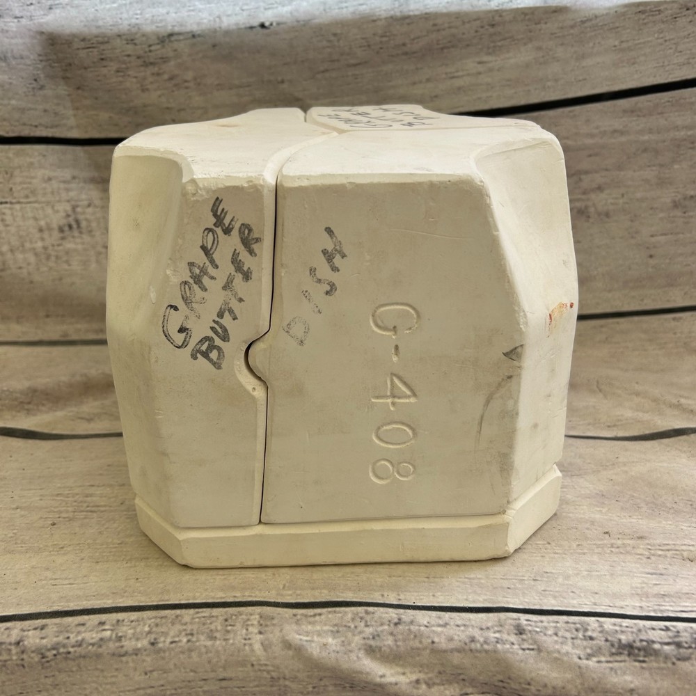 Dru's Molds Ceramic Slip Casting Mold Grape Butter Dish #G-408