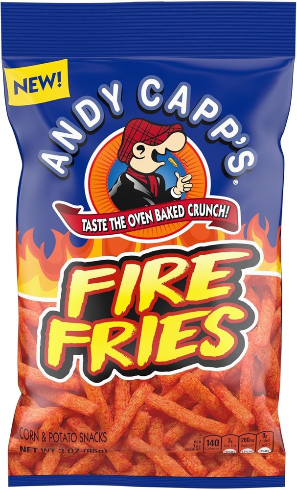 Andy p's Fire Fries, Corn & Potato Snas,.