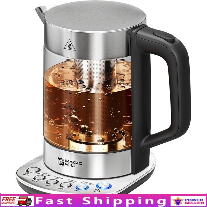 Electric Kettle W/ Temperature Control Tea Infuser Automatic Shut-Off 1.7L New