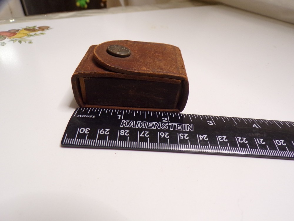 VTG Leather Matchbox Holder
