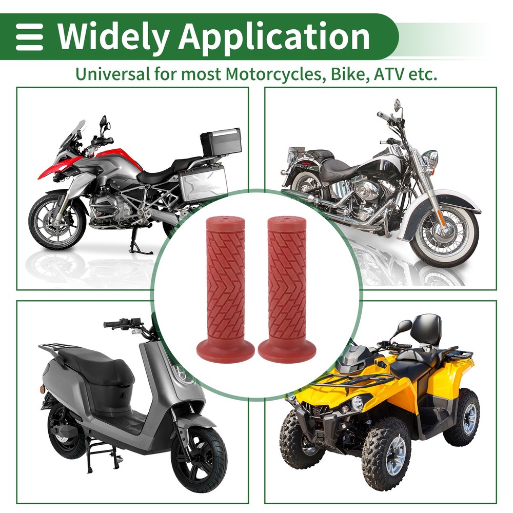 7/8" 22mm Motorcycle Knobs Handlebar End Handlebar TPU Dark Red