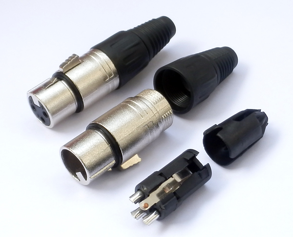 1PCS Microphone Patch XLR Female 3-pin Plug Connector