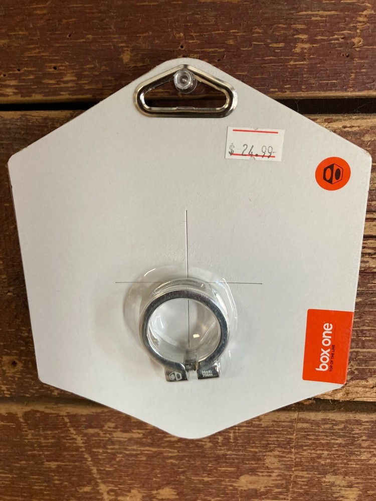BOX ONE BMX FIXED SEAT POST CLAMP 31.8mm SILVER