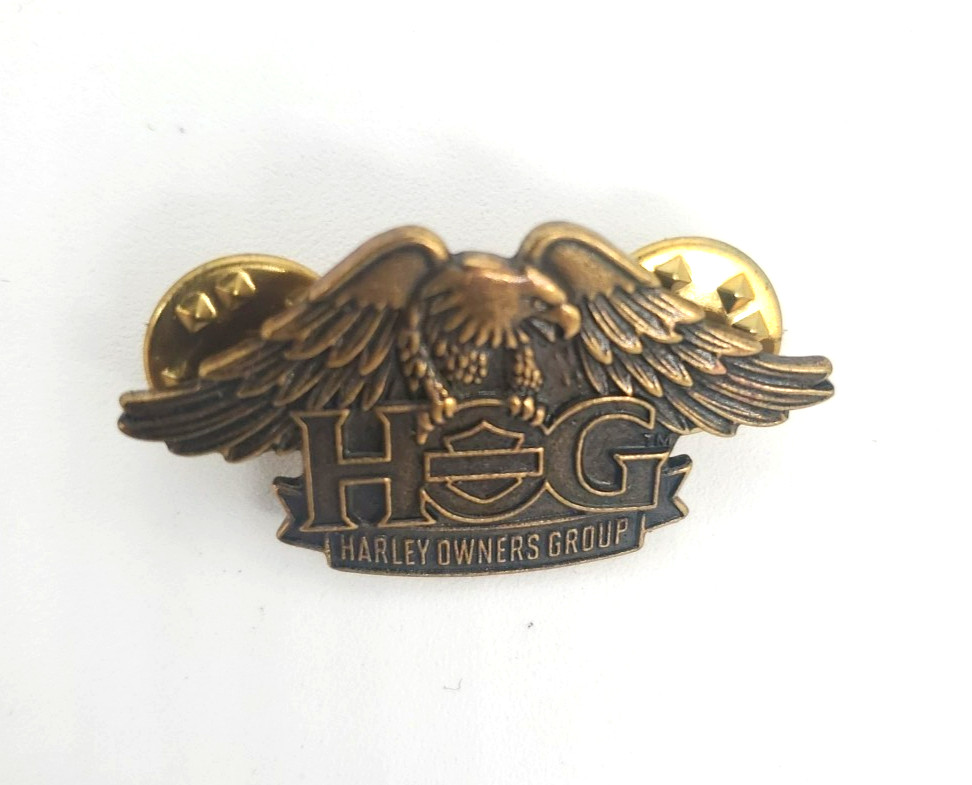 Harley Davidson HOG Patch Bell Pin Challenge Coin Tin Harley Owners Group