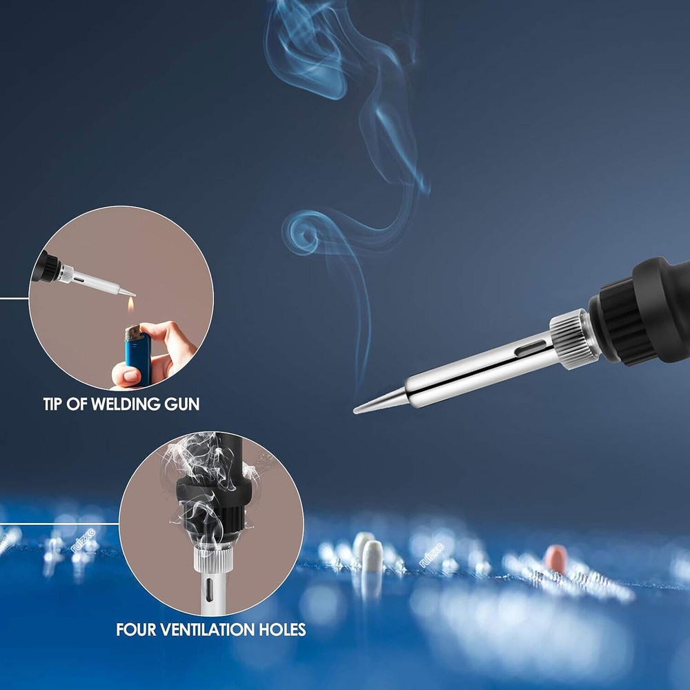 80W Soldering Iron Kit Electronics Welding Irons Solder Tools Adjustable Wire US