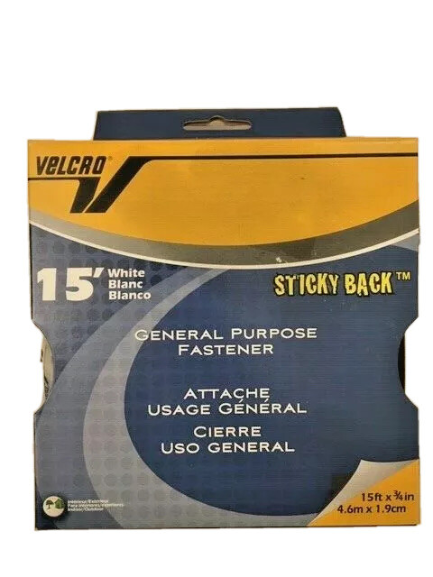 Hook N Latch Fastener Sticky Back General Purpose  15' x 3/4" - NIB