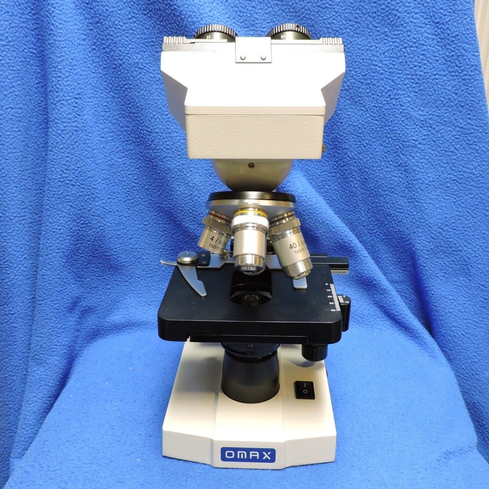 Omax Microscope G2018007467 Rotatable Head 4 Lens Missing Eyepieces